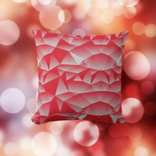 Cojín Decorativo Geometría Sutil Rojo