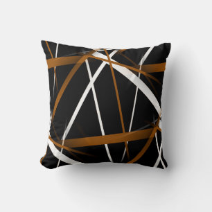 Cojín Decorativo Geometría Urbana Negro Blanco Siena-Marrón