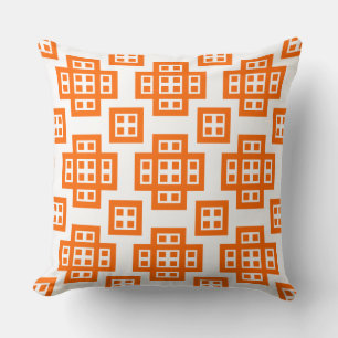 Cojín Decorativo Geometric 030614 - Naranja en blanco
