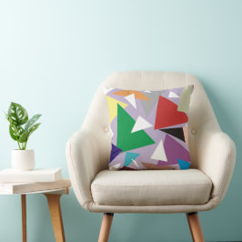 Cojín Decorativo Geometric Harmony: Abstract Multicolored