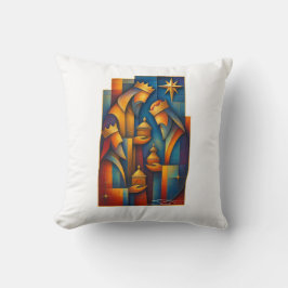 Cojín Decorativo Geometric Magi - Three Wise Men Christmas Star Art