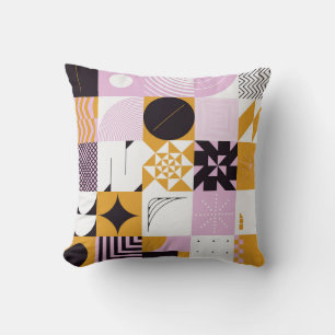Cojín Decorativo Geométrica Escandinava: Obra de arte de mano.
