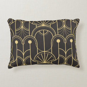 Cojín Decorativo Geométrica moderna: Vintage de líneas de oro
