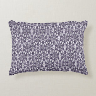 Cojín Decorativo Geométrica oriental de rosette turca azul vintage