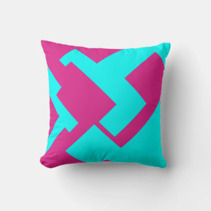 Cojín Decorativo Geométrico abstracto azul rosa