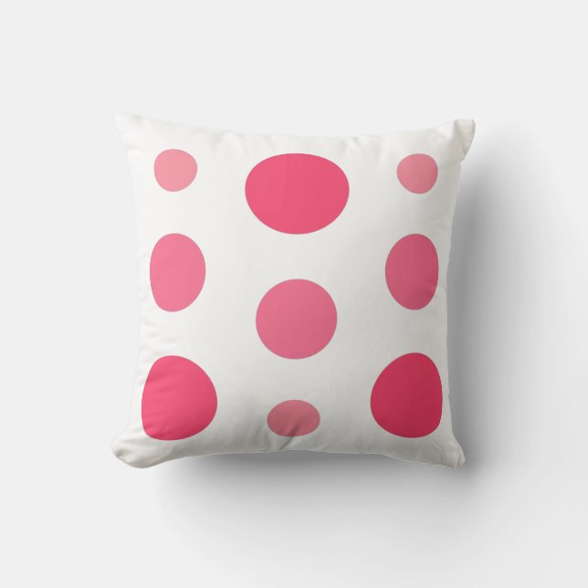 Cojín Decorativo Geométrico abstracto Rosa, Rosa Caliente, Fuchsia! (Anverso)