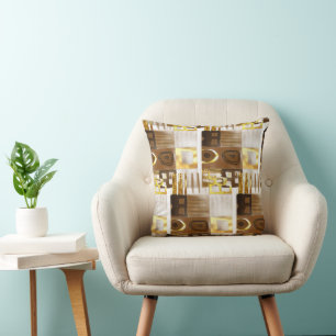 Cojín Decorativo Geométrico Afrocentrico Contemporáneo
