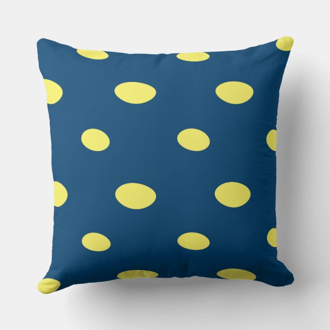 Cojín Decorativo geométrico amarillo y azul (Reverso )