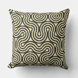 Cojín Decorativo geométrico amarillo y gris