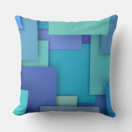 Cojín decorativo geométrico azul