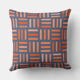 Cojín Decorativo Geométrico azul y naranja