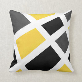 Cojín Decorativo Geométrico blanco amarillo gris negro