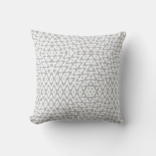 Cojín Decorativo Geométrico blanco y gris monocromo