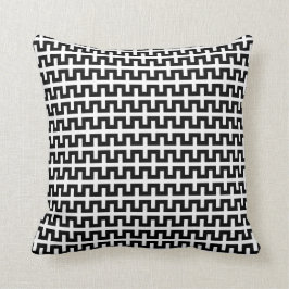 Cojín decorativo geométrico blanco y negro