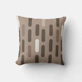 Cojín Decorativo Geométrico de la cápsula marrón de la tierra moder