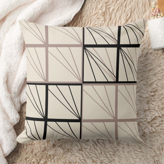 Cojín decorativo geométrico de los tonos de tierra (Manta)