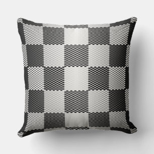 Cojín Decorativo Geométrico de negro y blanco