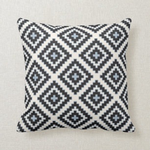 Cojín Decorativo Geométrico en crema del negro azul