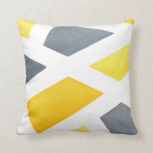 Cojín Decorativo Geométrico gris amarillo