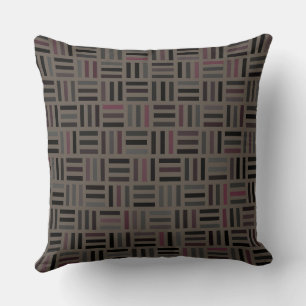 Cojín Decorativo Geométrico marrón y rosa