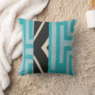 Cojín Decorativo Geométrico moderno (azul + negro) 2 caras