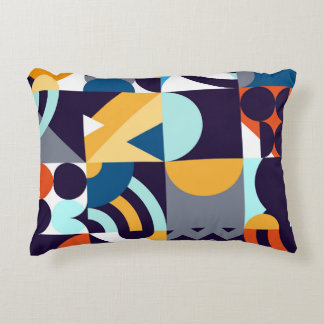 Cojín Decorativo Geométrico multicolor: formas primitivas de fusión