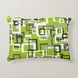 Cojín decorativo geométrico negro del blanco gris