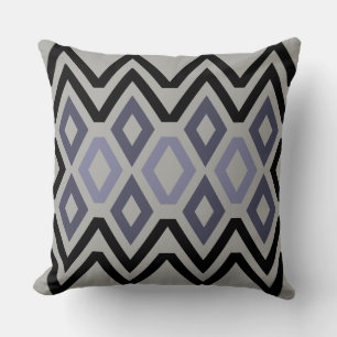 Cojín decorativo Geométrico Negro Y Gris