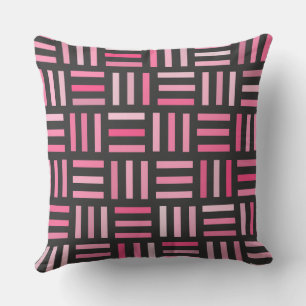 Cojín Decorativo Geométrico negro y rosa