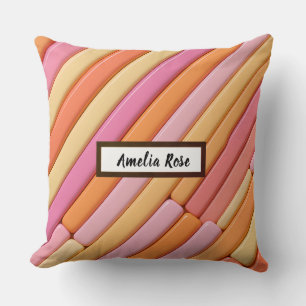Cojín decorativo geométrico personalizado Pastel -