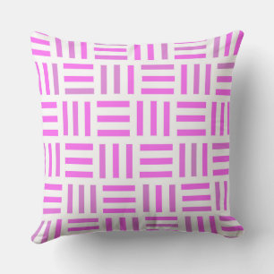 Cojín Decorativo Geométrico rosa y blanco