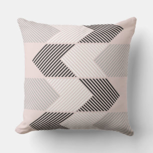 Cojín Decorativo Geométrico rosa y gris retro