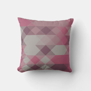Cojín Decorativo geométrico rosa y malva