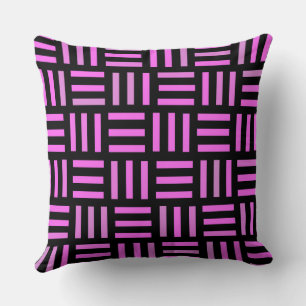 Cojín Decorativo Geométrico rosa y negro