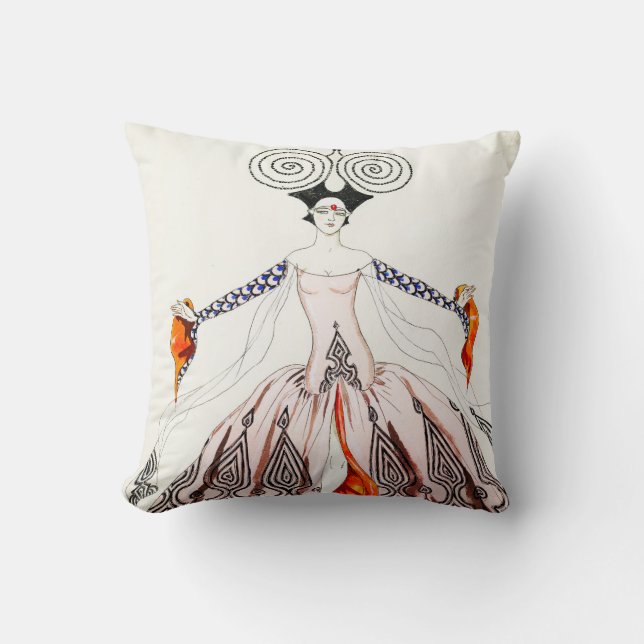 Cojín Decorativo Georges Barbier Art Deco Moda Pillow (Anverso)