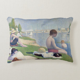 Cojín Decorativo Georges Seurat - Bañistas en Asnieres