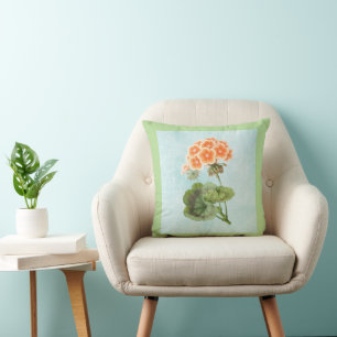 Cojín Decorativo Geranio sobre Denim Viejo