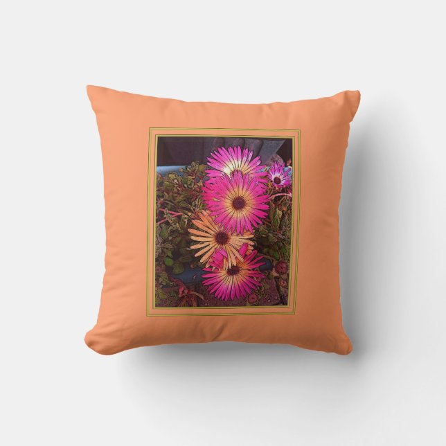 Cojín Decorativo Gerbera Daisy American MoJo Pillows (Anverso)