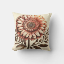 Gerbera Daisy Pillow para la comodidad inspirada e