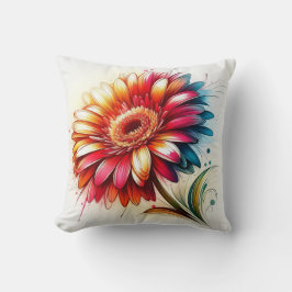 Cojín Decorativo Gerbera Daisy Pillow para la comodidad inspirada e
