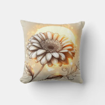 Gerbera Daisy Pillow para la comodidad inspirada e