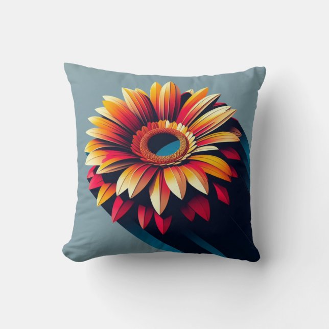 Cojín Decorativo Gerbera Daisy Pillow para la comodidad inspirada e (Anverso)