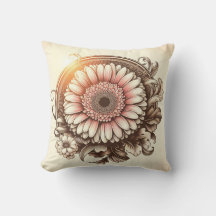 Gerbera Daisy Pillow para la comodidad inspirada e