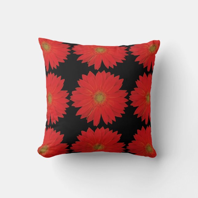 Cojín Decorativo Gerbera roja (Anverso)