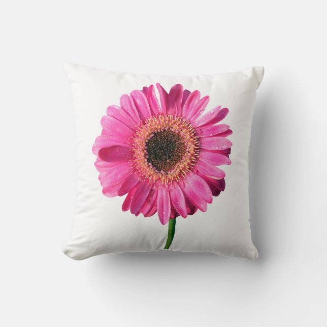 Cojín Decorativo Gerbera rosa (Anverso)
