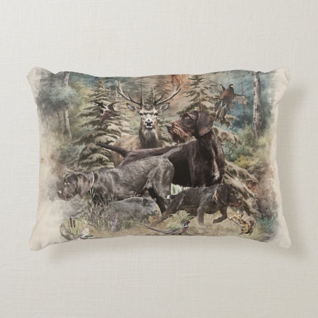 Cojín Decorativo German Wirehaired Pointer (Anverso)