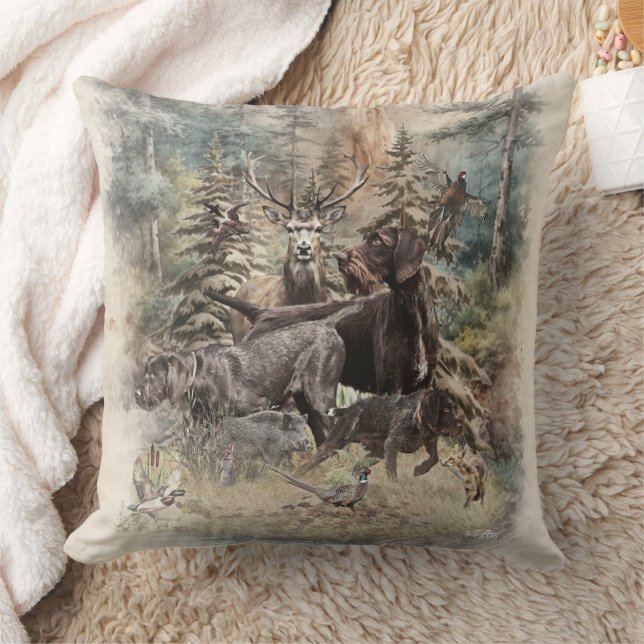 Cojín Decorativo German Wirehaired Pointer (Manta)