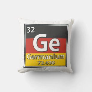 Cojín Decorativo Germanium - Bandera alemana Ciencia alemana