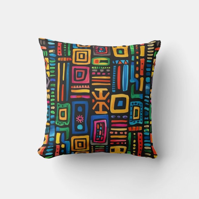 Cojín Decorativo Ghana Kente (Anverso)