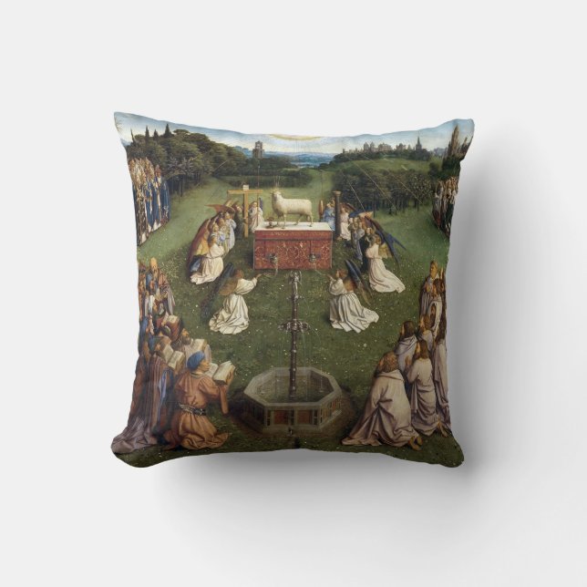 Cojín Decorativo Ghent Altarpiece (detalle), Van Eyck Brothers (Anverso)